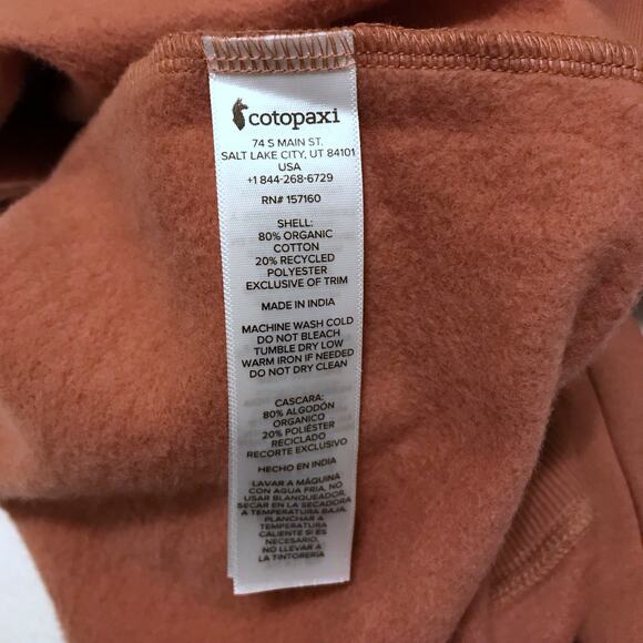 Cotopaxi NWT Fleece Lined Rust Sweatshirt Women M - Picture 11 of 11